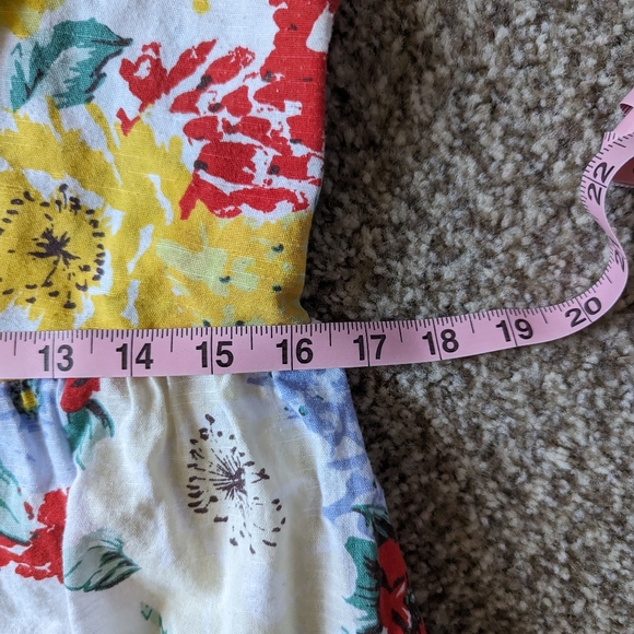 Urban Outfitters Shoulder Tie Floral Colorful Summer Midi Cottage Dress - Picture 15 of 16